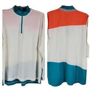 EP Pro golf white color block quarter zip pullover women's xxl